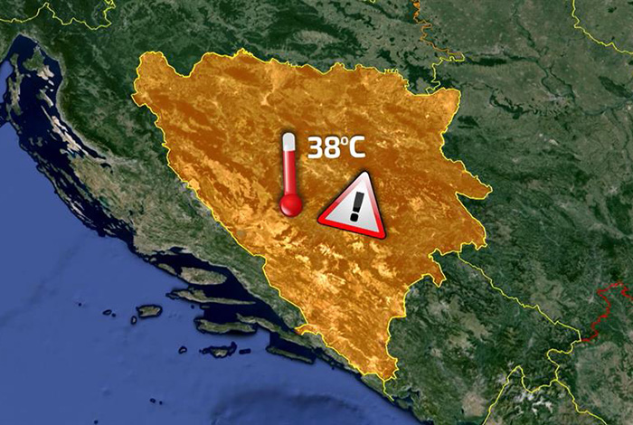 Žuto meteo upozorenje za BiH pri gornjoj granici