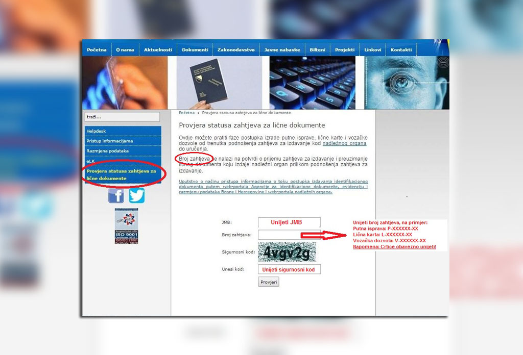 Putem web stranice pratite fazu izrade ličnih dokumenata nakon podnošenog zahtjeva