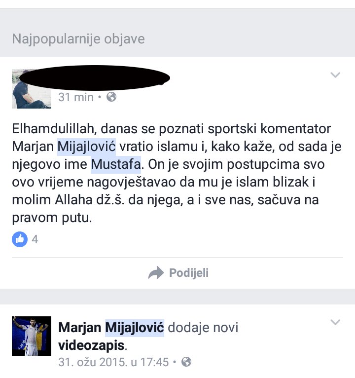 VIDEO: Poznati sportski komentator Marjan Mijajlović prešao na islam