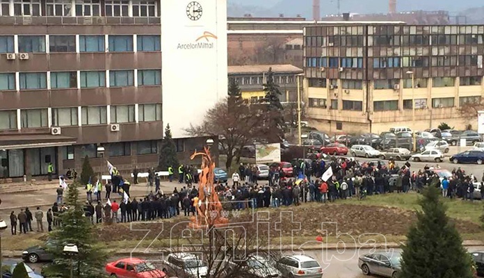 VIDEO: Protesti zaposlenika kompanije ArcelorMittal Zenica