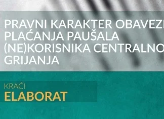 Pravni karakter obaveze plaćanja paušala (ne)korisnika centralnog grijanja
