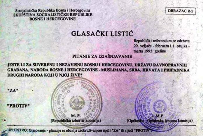 Rezultat slika za referendum u bih 1 marta srbi bili protiv