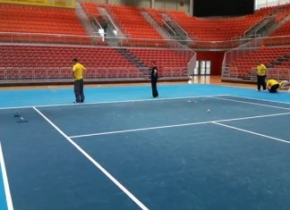 Pri kraju postavljanje podloge u Areni Zenica, prvi treninzi u ponedjeljak