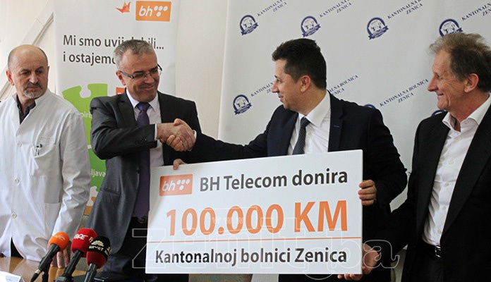FOTO: BH Telecom donirao 100.000 KM Kantonalnoj bolnici Zenica