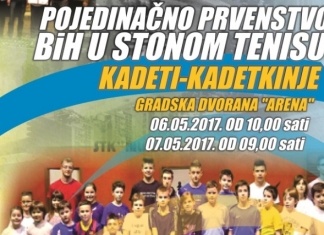 Ovog vikenda pojedinačno prvenstvo u stonom tenisu u zeničkoj Areni