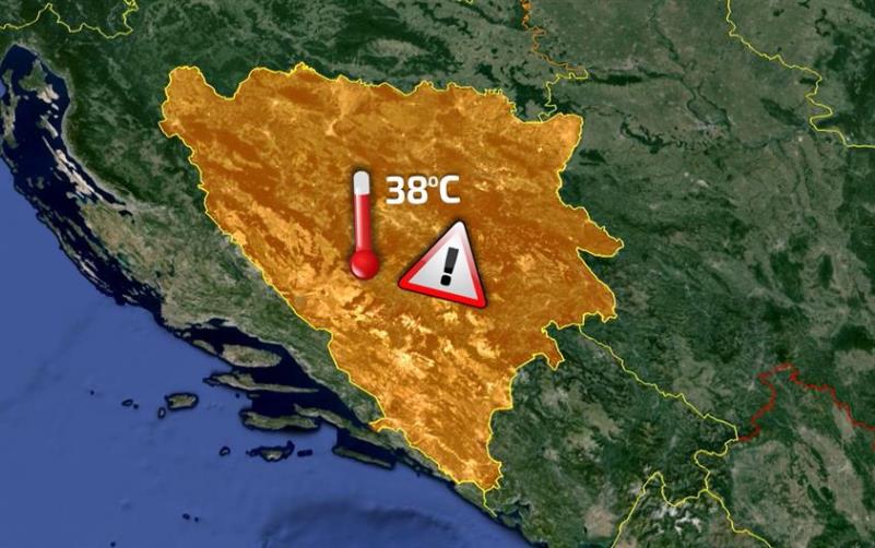 Narandžasto upozorenje zbog visokih temperatura u BiH
