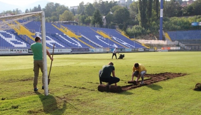 Nastavljaju se radovi na uređenju stadiona Grbavica