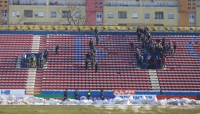 Navijači grudvama gađali sudiju i prekinuli utakmicu Borca i Širokog