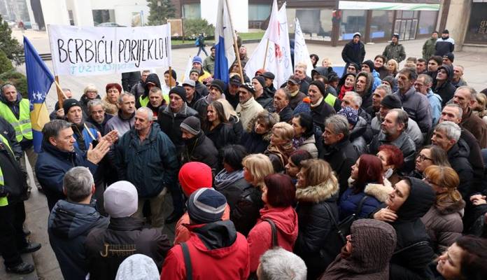 Protestna šetnja radnika Željezare Zenica