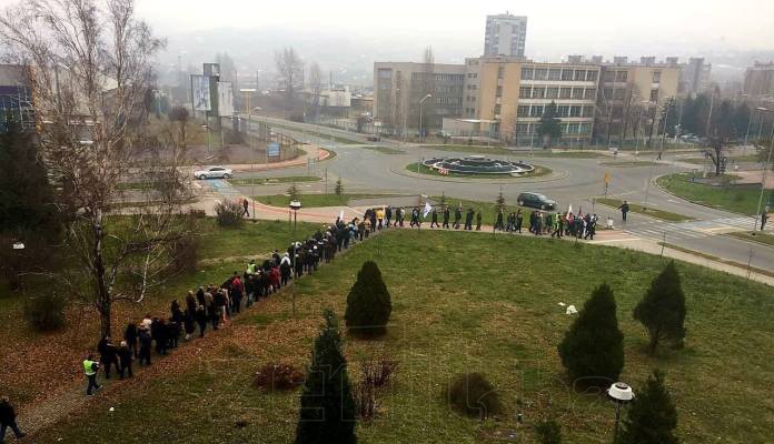 Protestna šetnja radnika Željezare Zenica