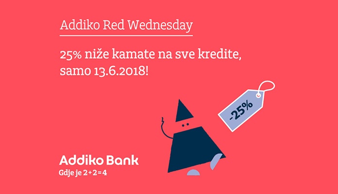 Kamate za kredite u Addiko banci snižene za čak 25%