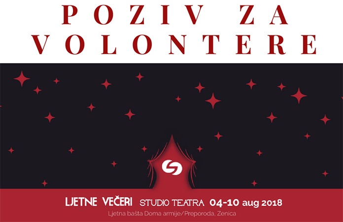 Postani dio festivala “Ljetne večeri Studio Teatra”