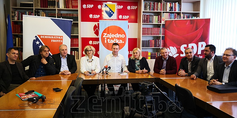 Pogledajte zajedničku press konferenciju SDP-a, DF-a i Naše stranke u Zenici (VIDEO)