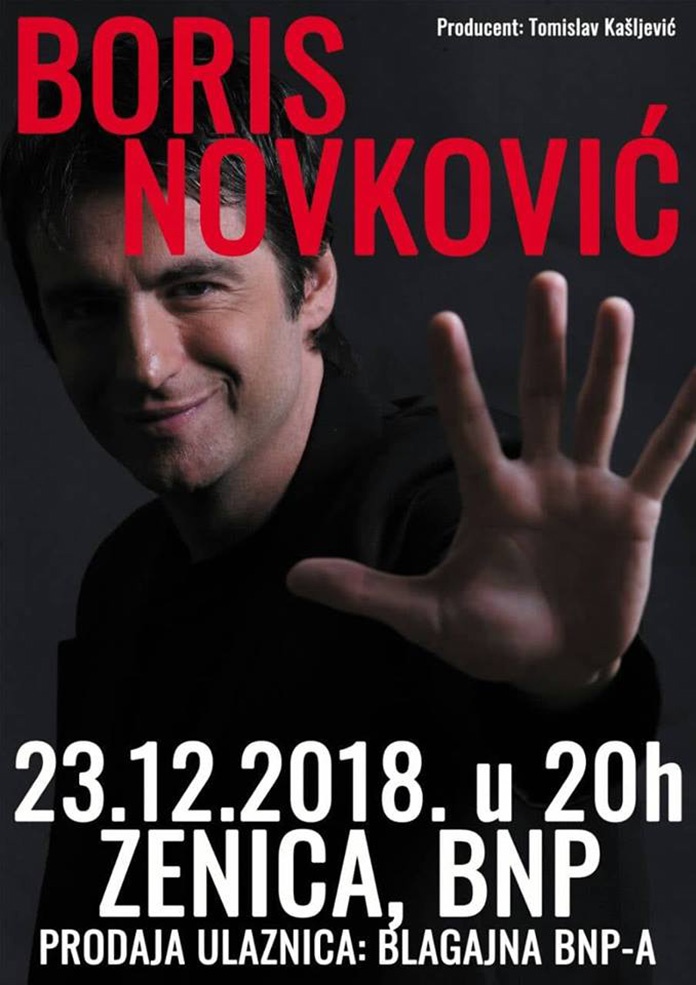 U decembru koncert Borisa Novkovića u Zenici