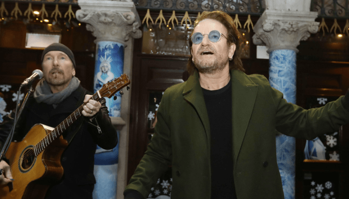 Bono Vox za Božić obradovao beskućnike Dublina (VIDEO)