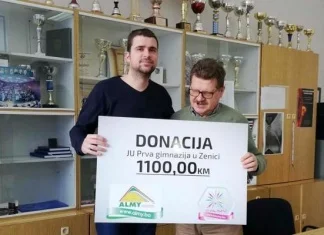 Almy uručio donaciju Prvoj gimnaziji u Zenici