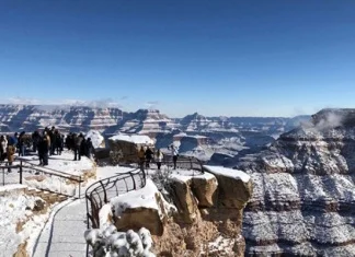 Snijeg u pustinjskim gradovima, smrznuti kaktusi