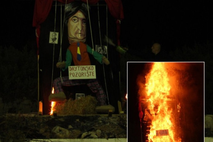 Na zatvaranju maškara u Čapljini spalili figuru Željka Komšića