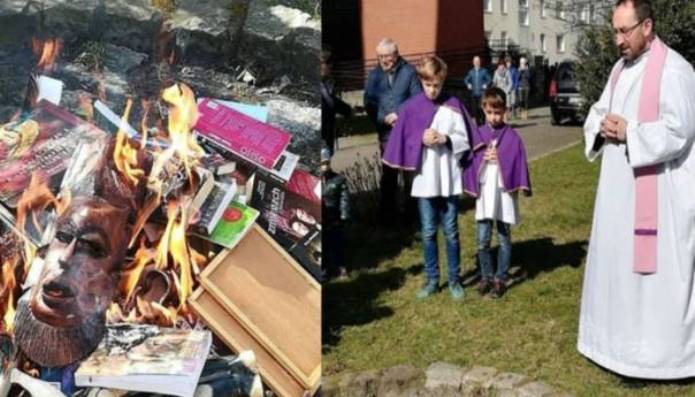 Poljski katolički svećenici spaljivali knjige o Harry Potteru