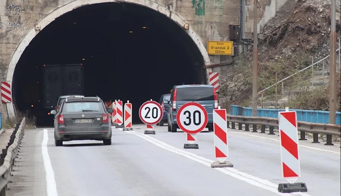 Večeras potpuna obustava saobraćaja u tunelu Vranduk