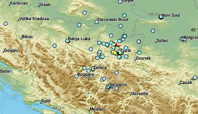 Novi zemljotres pogodio područje Tuzle