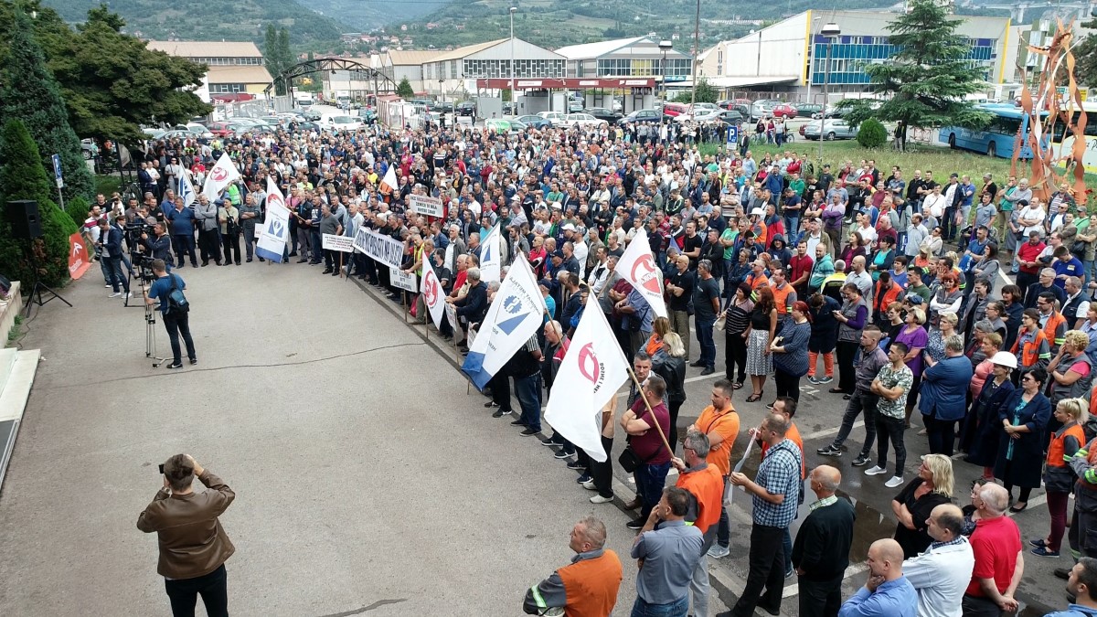 Održan protest radnika ArcelorMittala Zenica (VIDEO)