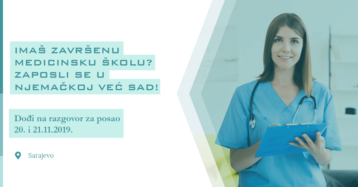 Imaš završenu medicinsku školu? Zaposli se u Njemačkoj već sad!