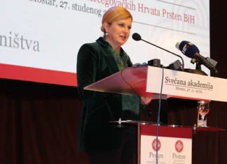 Grabar-Kitarović: Nikada neću odustati od Hrvata u BiH Kolinda