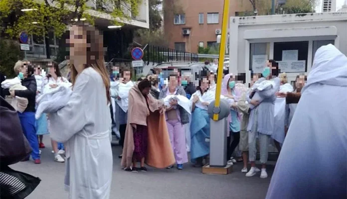 Mame i bebe iz bolnice u Zagrebu evakuirane na ulicu, porođaji će se obavljati u osobnim automobilima