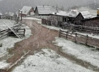 Na Prokoškom jezeru pao snijeg Prokoško Jezero