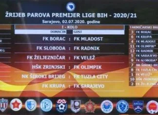 Obavljen žrijeb za novu sezonu nogometne Premijer lige BiH Žrijeb Parova Premijer Lige BiH