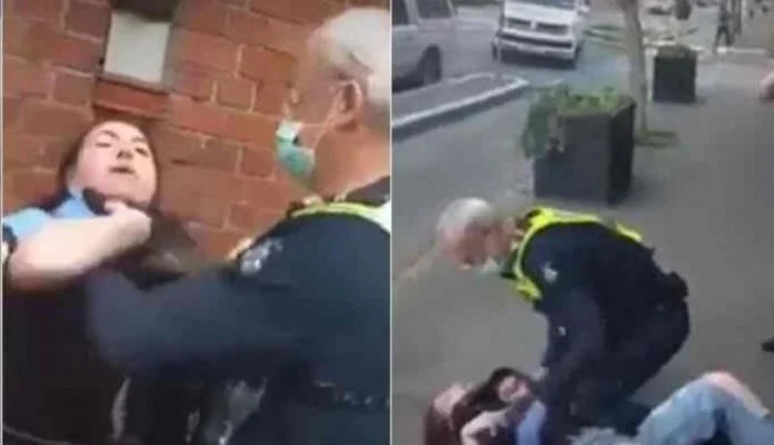 Nasilno hapšenje i bacanje na ulicu žene koja je imala opravdanje za nenošenje maske (VIDEO)