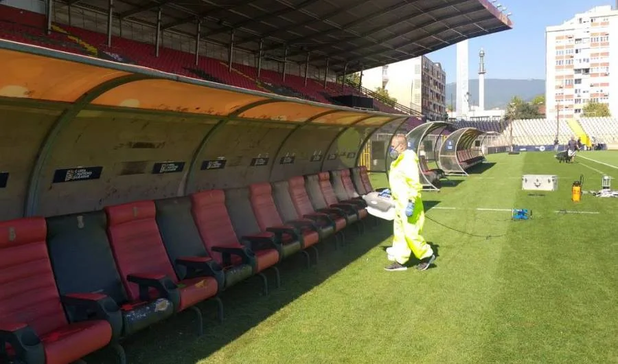 Dezinfikovano Bilino polje za utakmicu BiH – Poljska (FOTO)