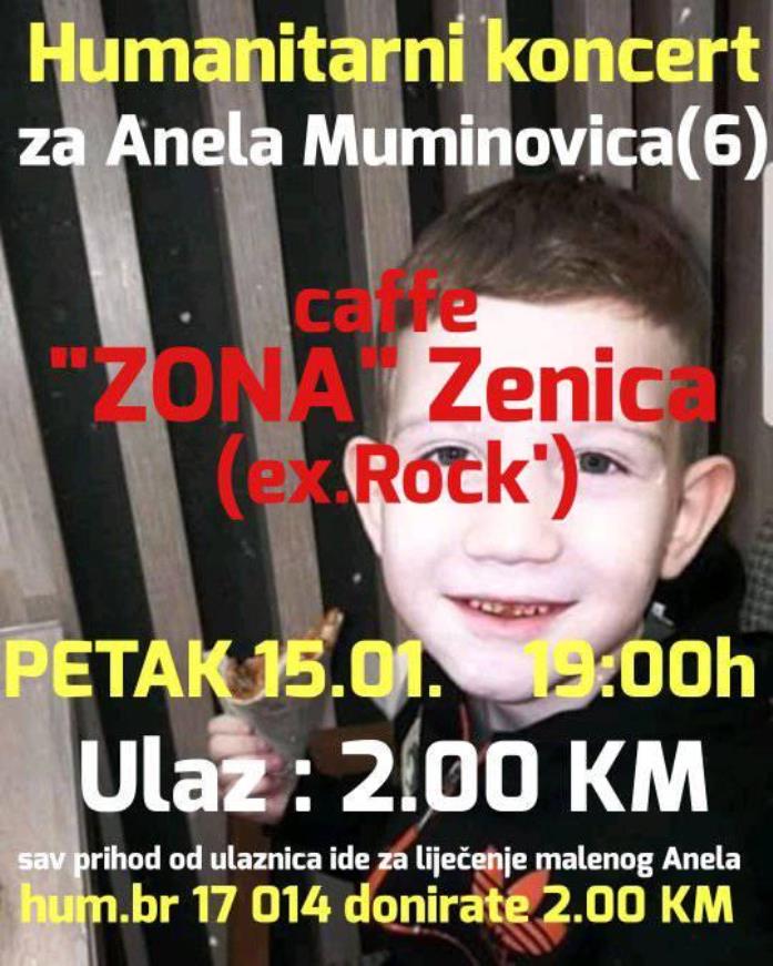U petak humanitarni koncert za našeg sugrađanina Anela Muminovića