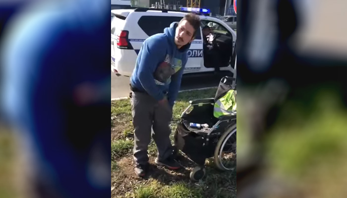 Policija razotkrila lažnog invalida, naredili mu da ustane (VIDEO)