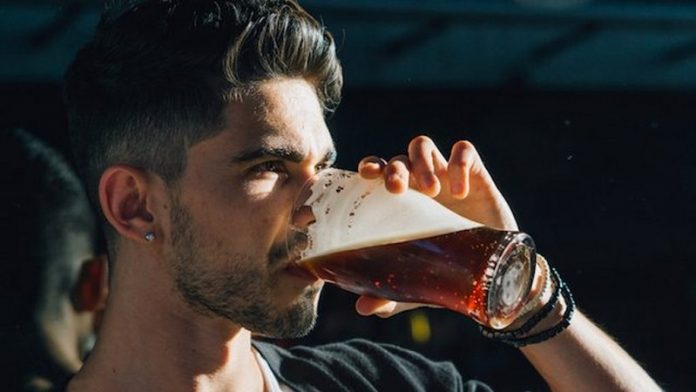 Handsome Man Drinking Beer