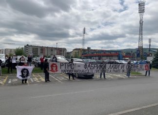 Protest Ispred Zgrade RTRS