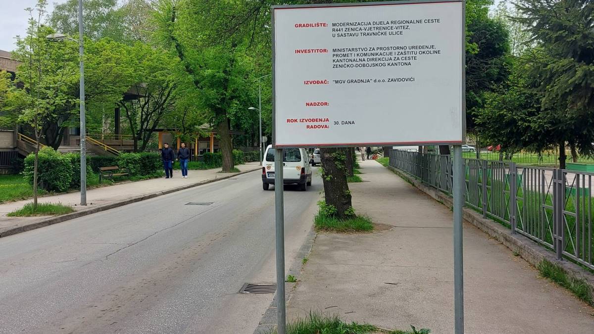 Uskoro počinje rekonstrukcija Travničke ceste u Zenici