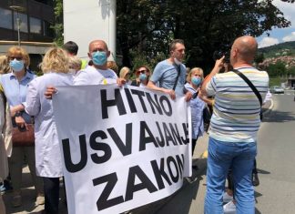 Protest Doktori Medicine Vlada FBiH
