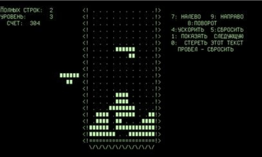 Screenshot From The Original Tetris Perhaps The Most Abstract Version Of The Game