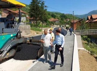Ministar Isak obišao radove na regionalnoj cesti Tetovo – Banlozi