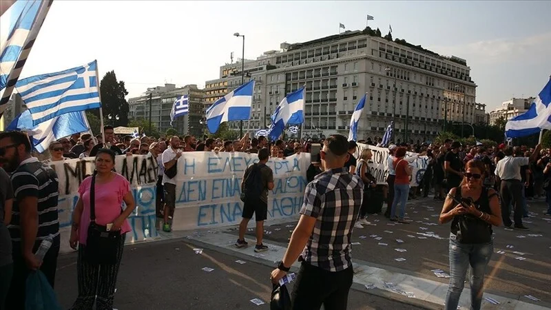 Grčka Policija Demonstracije