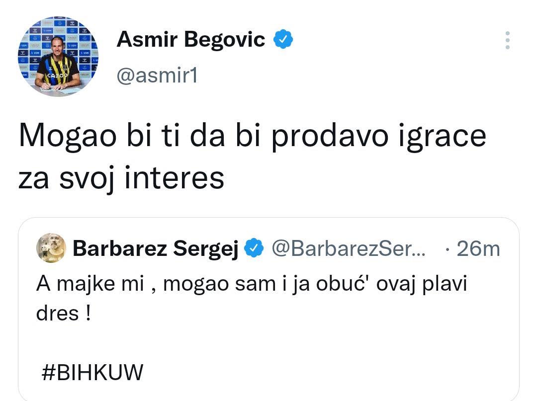 Asmir Begovic Twitter 2