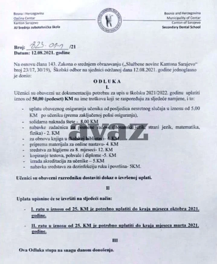 Ucenici I Roditelji U Sarajevu Moraju Skolama Placati I Kupovinu Dezionfekcionih Sredstava