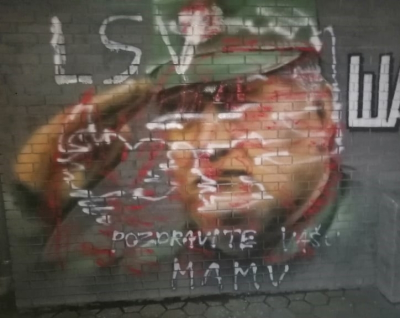 Mural Ratka Mladića u Novom Sadu