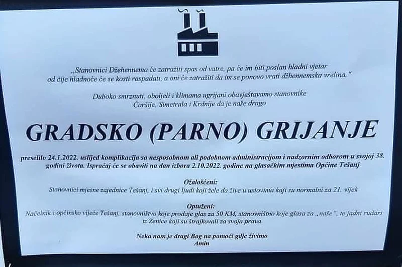 Tešanj Grijanje Smrtovnica