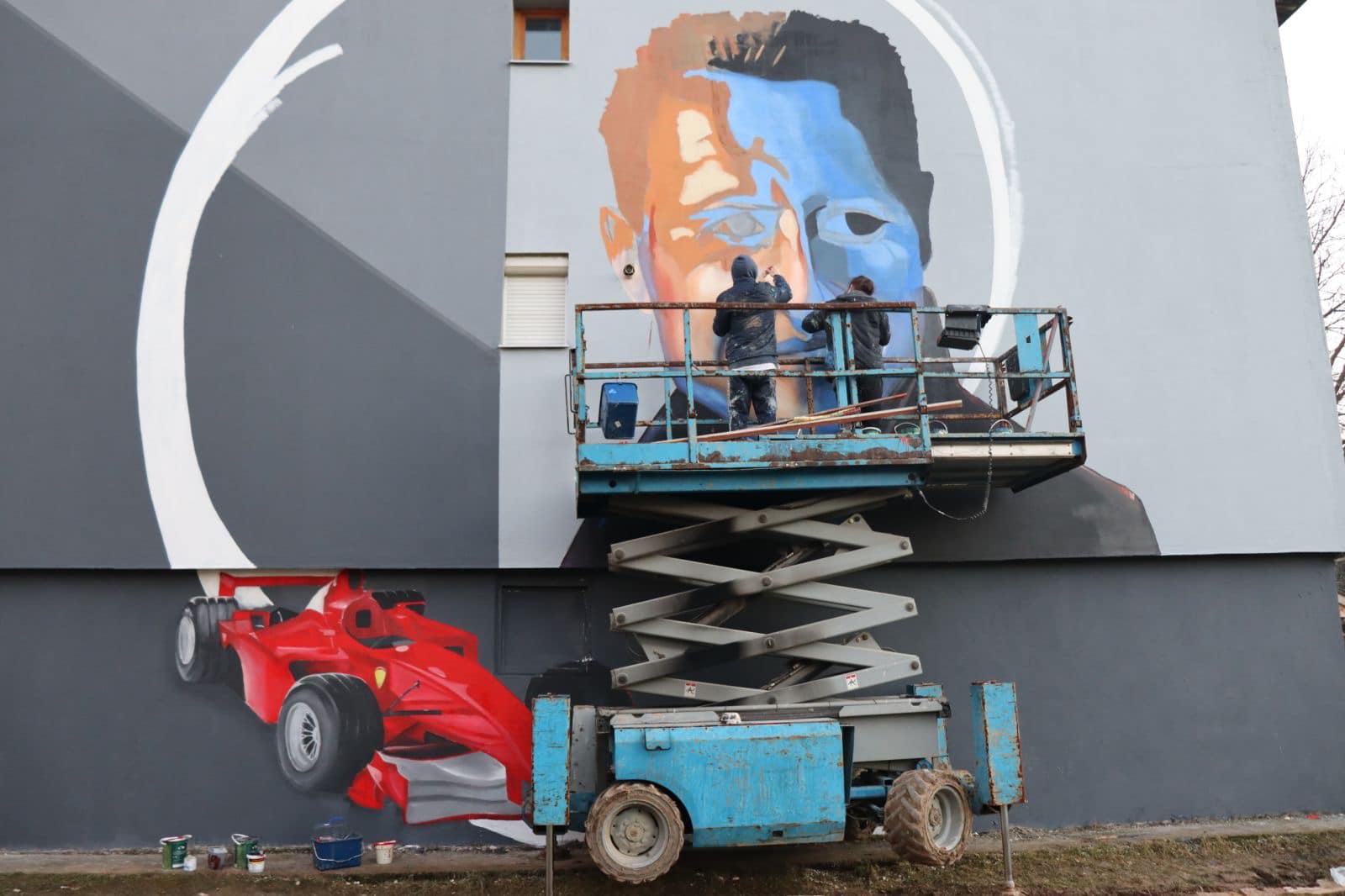 Mural Michaelu Schumacheru u Sarajevu je skoro završen
