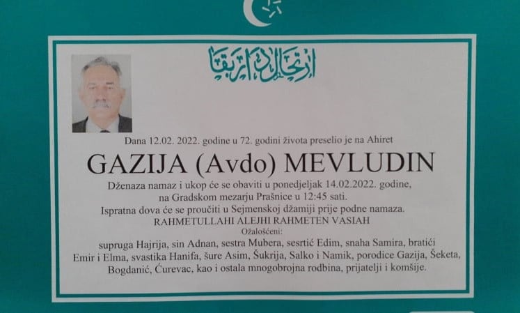 Preminuo poznati zenički prosvjetni radnik Mevludin Gazija