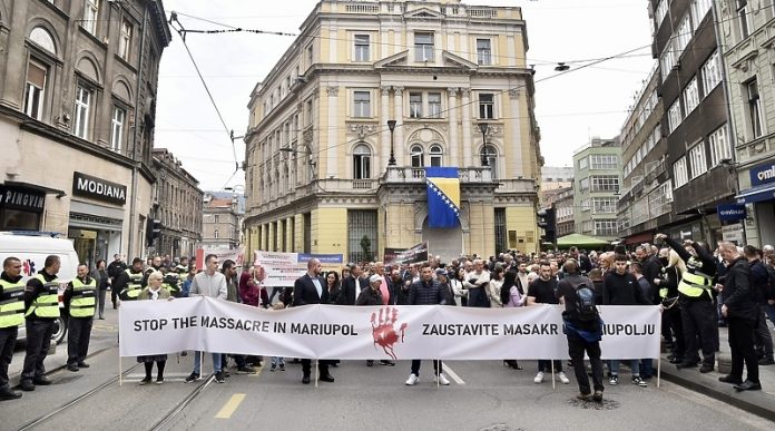Protest Sarajevo Ukrajina