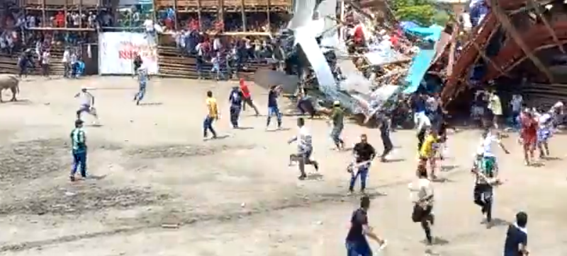 U Kolumbiji se tokom borbe s bikovima srušio stadion, poginulo najmanje četvero ljudi (VIDEO)